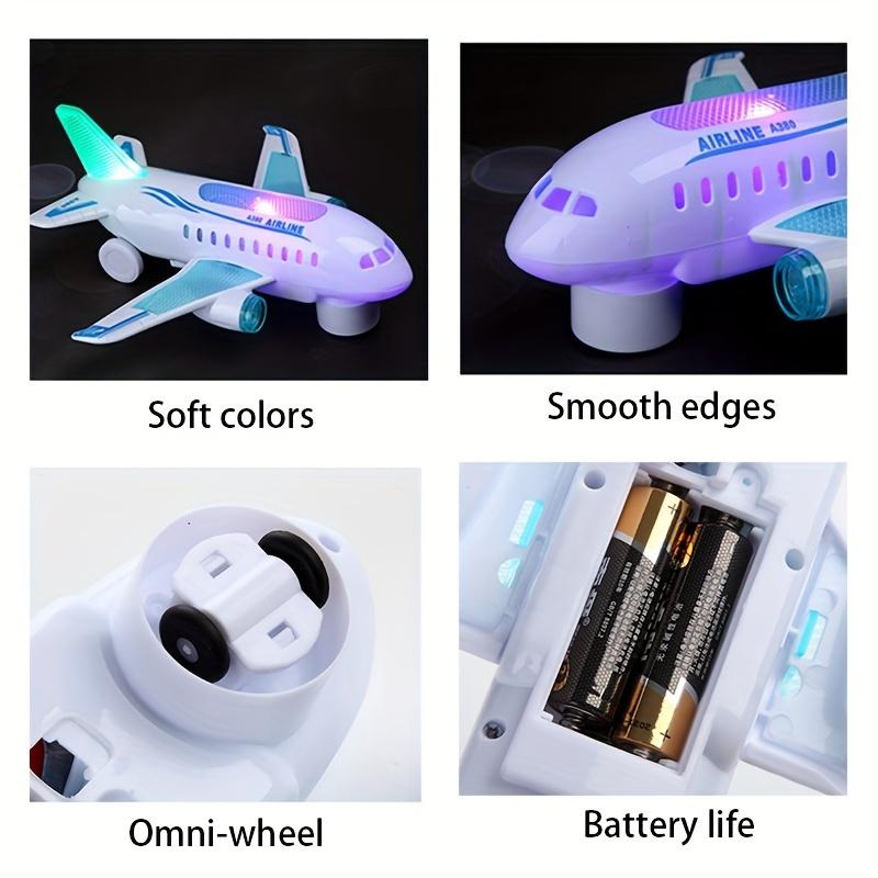 Electric detachable airplane toys with music and light battery-powered boy gifts