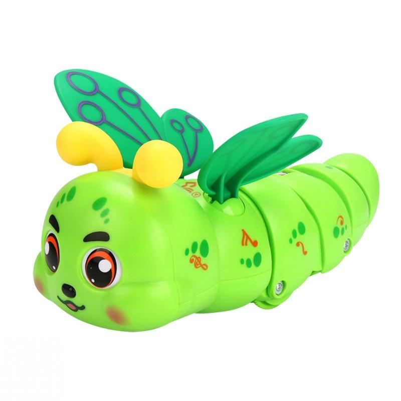 Stunt Caterpillar Toys With Music and Light 360 Degree Rotating Caterpillar crawling  toys