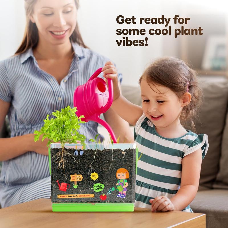 Root Viewer Kit for Kids - Grow Your Own Plant for Boys & Girls - Science STEM Toy & Craft Growing Kits for Ages 4-8 Birthday Easter Gifts for Boy, Girls 4, 5, 6, 7, 8, Year Old - Gardening Set Toys