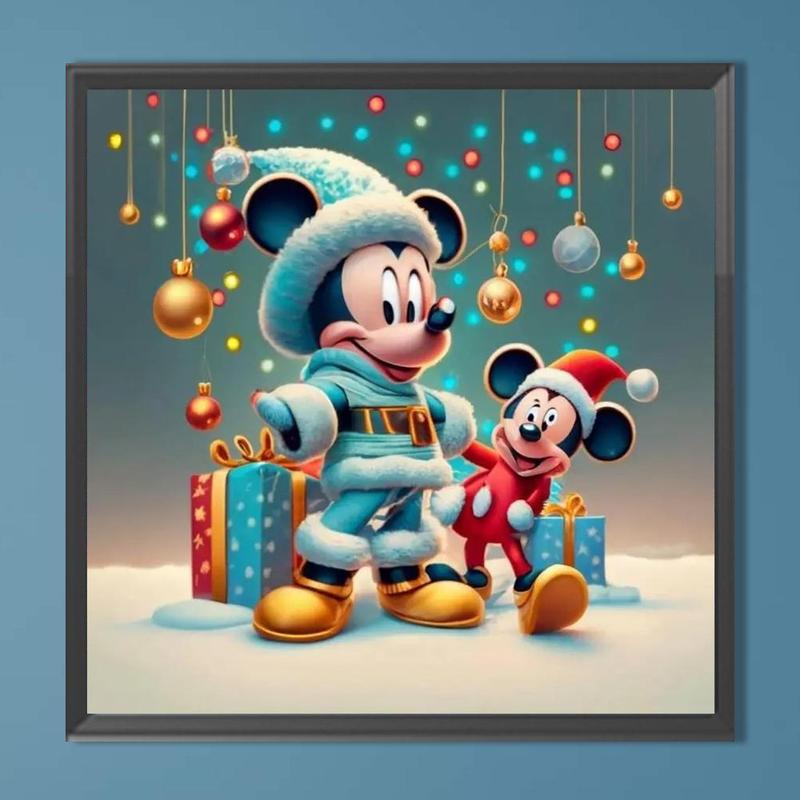 Mickey Pattern DIY Diamond Arts Colorful Painting Kit without Frame, DIY 5D Diamond Arts Colorful Painting for Bedroom Wall Decor