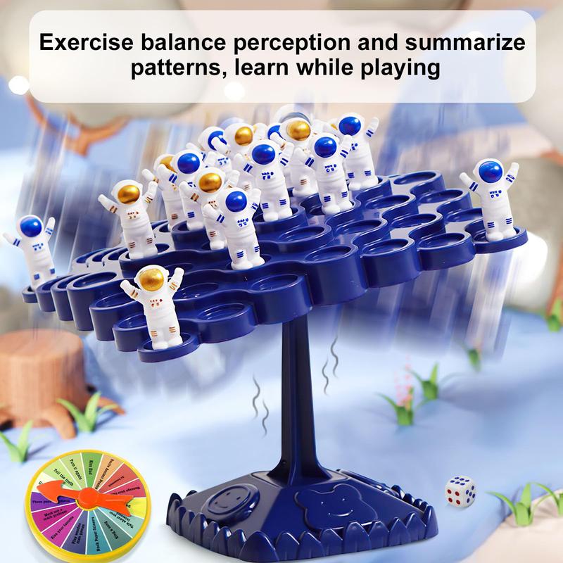 48Pcs Balance Tree Games, Balance Tree Astronaut Board Game for Kids & Adults, Parent-Child Interaction Family Party Team Stacking Balance Game, Montessori Game Educational Toys for Kids (Astronaut)