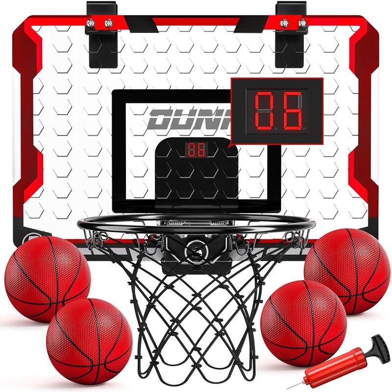 Indoor Basketball Hoop for Kids, Door Room Basketball Hoop,Mini Basketball Hoop with 4 Balls, Basketball Toys