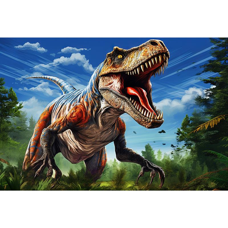 HUADADA 100 pieces of puzzles for adults,toddler puzzles， Tyrannosaurus rex, perfect for home décor holiday holidays, family games, grandparents brainstorming