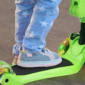 3-Wheeled Scooter for Kids - Wheel LED Lights, Adjustable Lean-to-Steer Handlebar, and Foldable Seat - Sit or Stand Ride with Brake for Boys and Girls Ages 1-14 Years Old