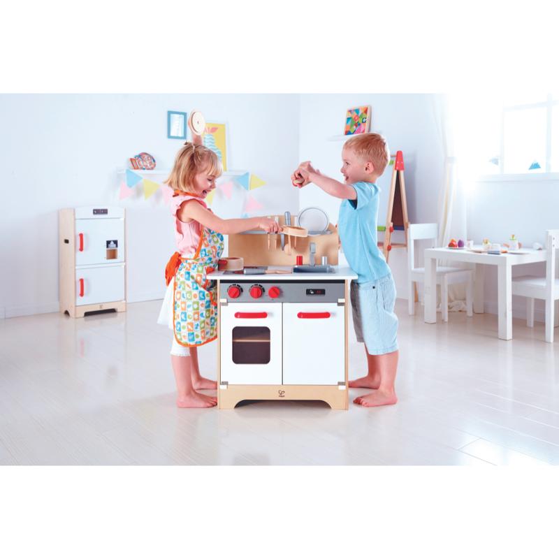 Hape Gourmet Kitchen Toy Fully Equipped Wooden Pretend Play Kitchen Set