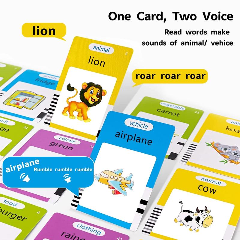 224 510(Spanish&English) Talking Flash Cards LearningMontessori Toys for Kids with 510(Spanish&English) Words Alphabet Bilingual,kids learning flashcard reader,Autism Sensory Toys, Learning Educational Toys Gifts for Age 1 2 3 4 5 Years Old Boys and Girls