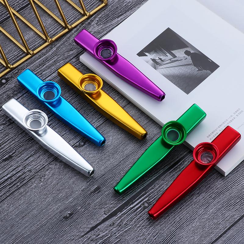 6pcs Aluminum Alloy Kazoo Musical Instrument for Child Adult Beginner