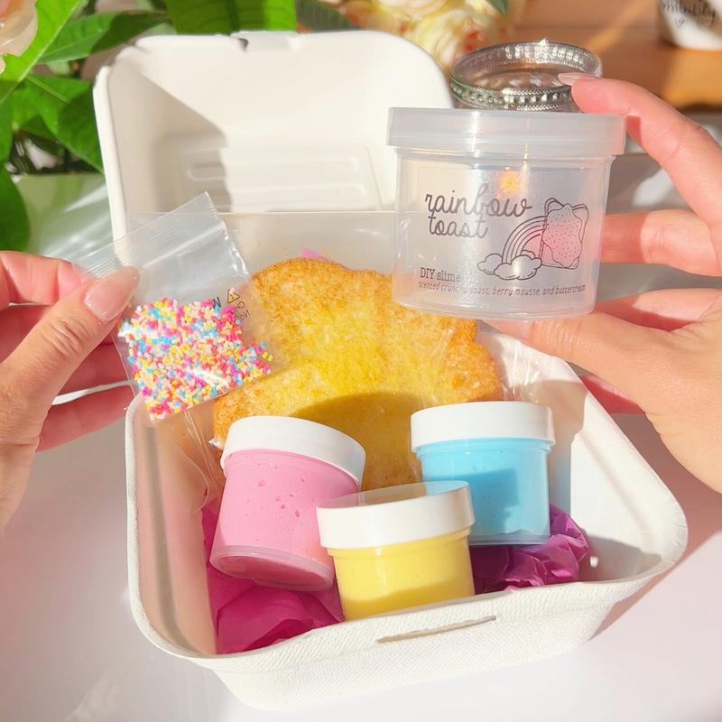 DIY Slime - Rainbow Toast • DIY Slime Kit • Slime Set • Slime Gift Set • Toast Slime • Crunchy Slime with Sprinkles