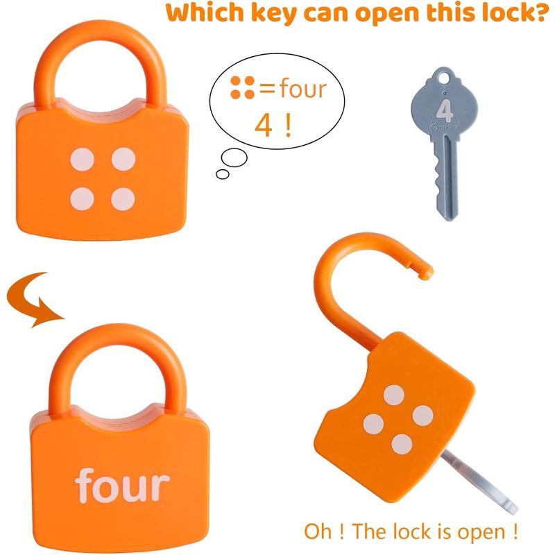 Kids Learning Locks with Keys Numbers Matching & Counting Montessori Educational Toys for Ages 3 yrs+ Boys and Girls Preschool Games Gifts