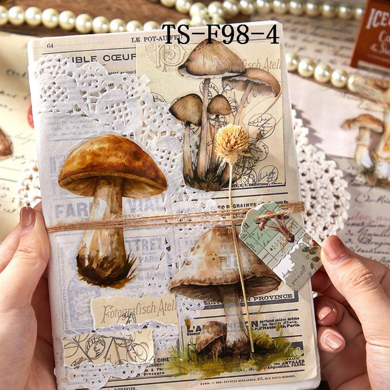 Natural Animal & Plant File Material, 40pcs pack DIY Decorative Collage PET Sticker, Scrapbooking & Stamping Supplies for Home School Office