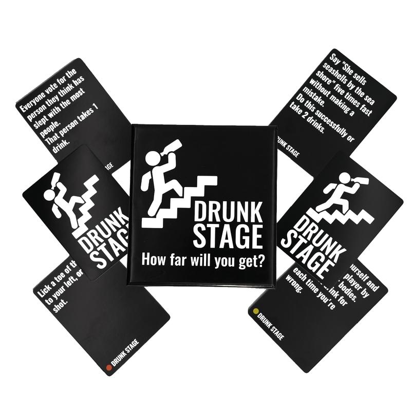 Drunk Stage: The Ultimate Party Drinking Card Game - 300 Cards, 3 Levels of Fun! Perfect for Every Party, Gathering, and Event – Choose Your Level and Make Memories with Friends!