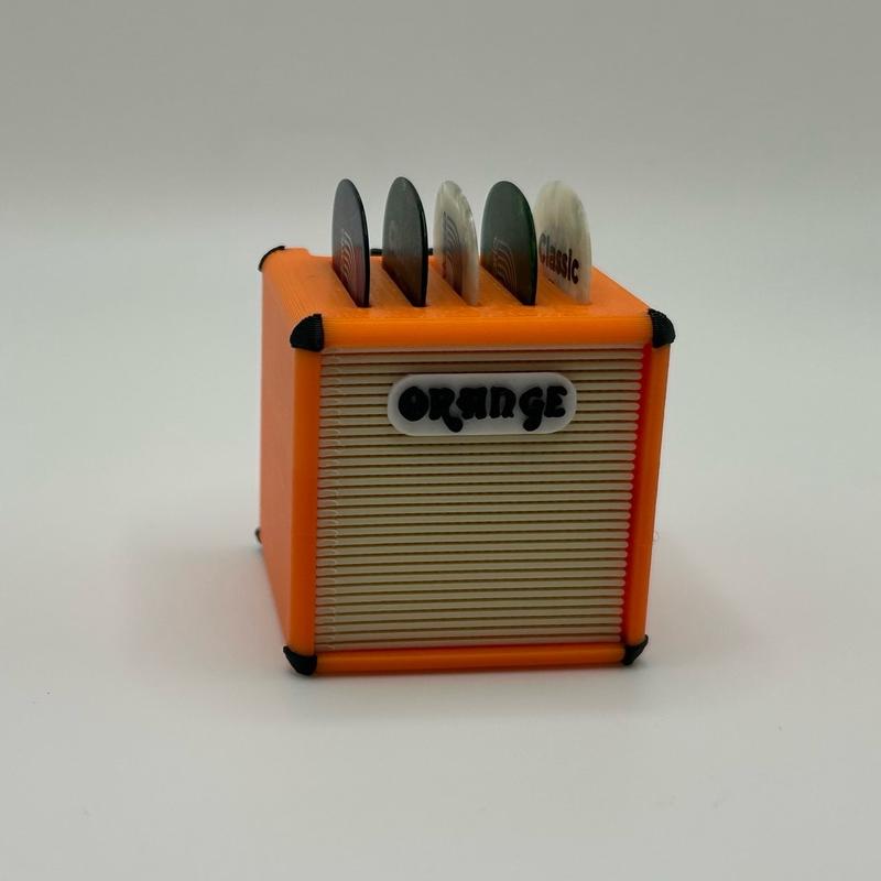 Mini Guitar Amp Pick Holder – 3D Printed, Fits 5 Picks, Perfect Gift for Guitarists!