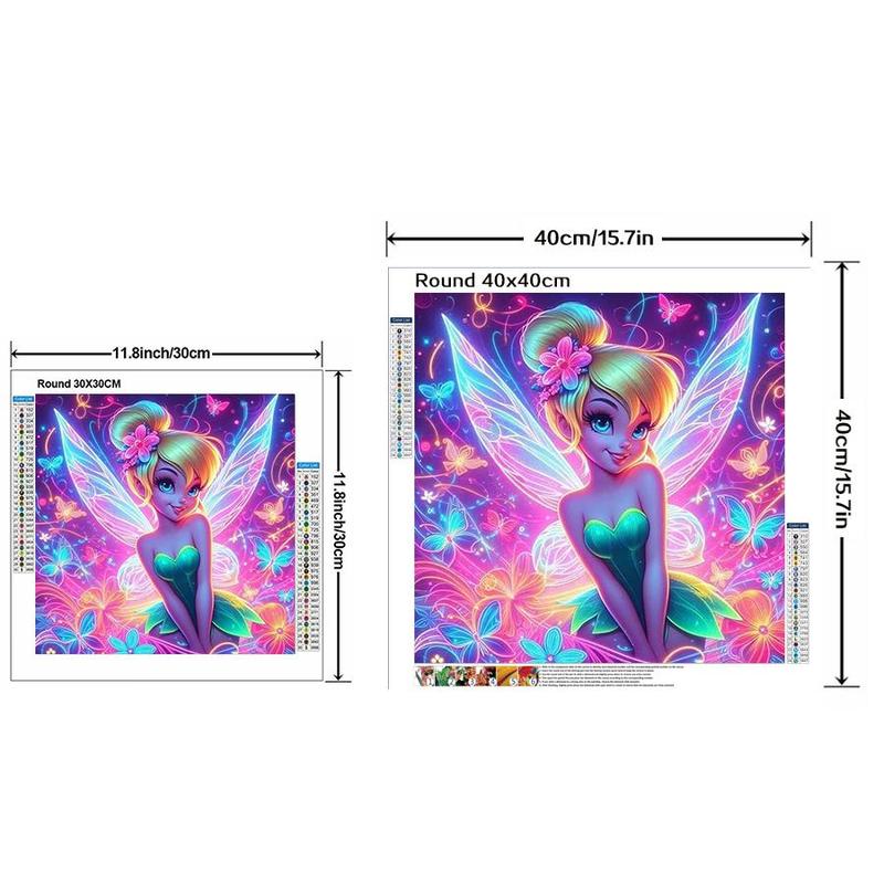 Cartoon Fairy Pattern DIY Diamond Arts Colorful Painting Kit without Frame, DIY 5D Diamond Arts Colorful Painting Kit, Wall Art Decor for Home