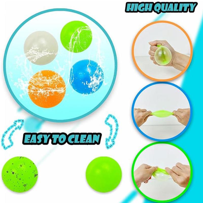 Random Color Luminous Ball, 1 3 5 Counts Glow in The Dark Sticky Ball, Stress Relief Toy for Outdoor, Fitness Entertainment, Party, Christmas Gift