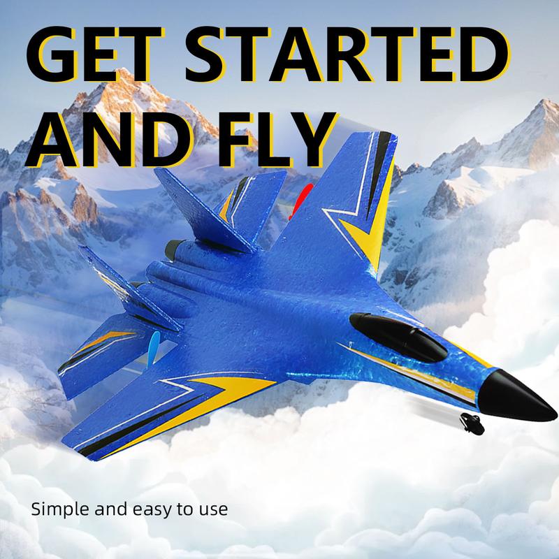 Su-Style Children's Foam Remote-Control Airplane - Amphibious Fixed-Wing Glider, Fighter Toy Model, Parent-Child Interactive Aircraft, Perfect Birthday or Children's Day Gift, Great for Boys and Girls, Dual-Channel Model.