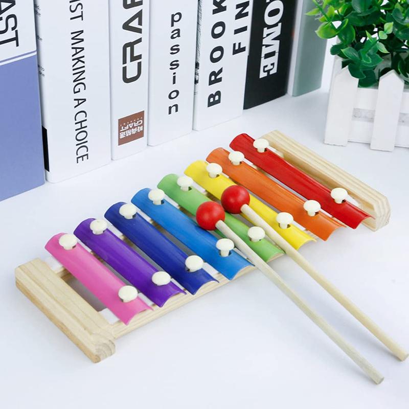 Children’s Xylophone, Best Holiday Birthday DIY Gift Ideas for Mini Musicians,, Wooden Xylophone Toys with Child Safety mallets, Children’s Educational Musical Toys