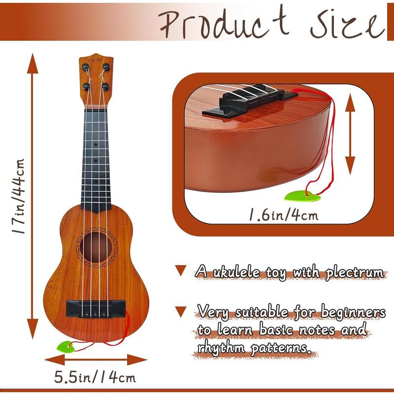 Kids Toy Ukulele Guitar,17 Inch Classical Guitar Musical Toy,4 Strings Guitar Ukulele Educational Learning Toy for Toddlers and Preschoolers