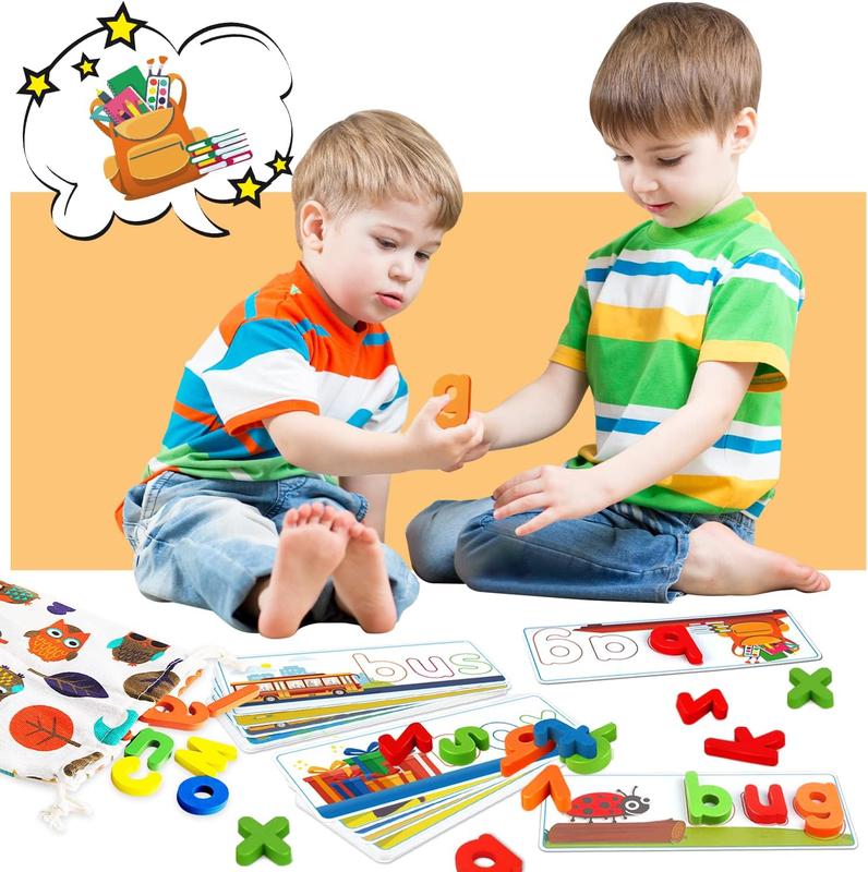 Learning Educational Toys and Gift for 3 4 5 6 Years Old Boys & Girls - See & Spell Matching Letter Game for Preschool Kids Learning Resources