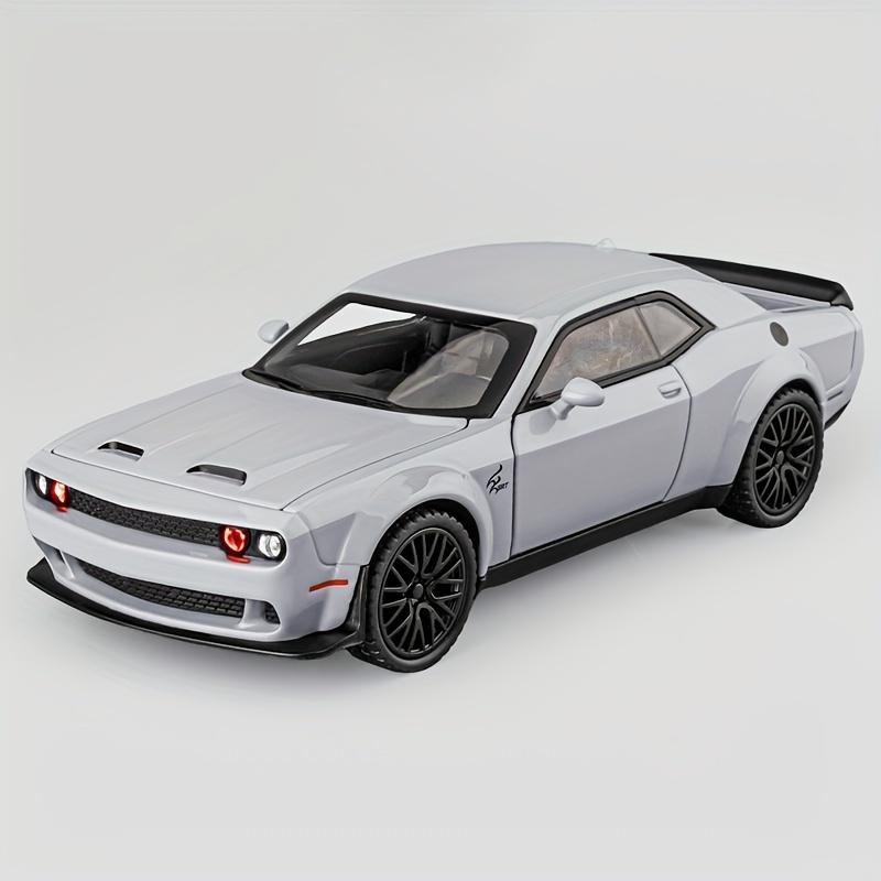 Realistic Dodge Challenger Hellcat Toy Car 1 32 Scale with Pull Back, Sound & Light for Kids, Ideal Gift for Car Fans