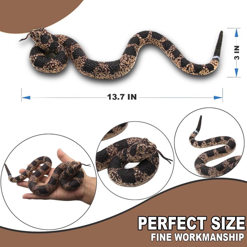 Rubber Snakes Fake Snake Rattlesnake - Realistic Keep Birds Away - Prank Life Size Toy That Look Real - Garden Plastic Scare Birds - Halloween Decoration Toys