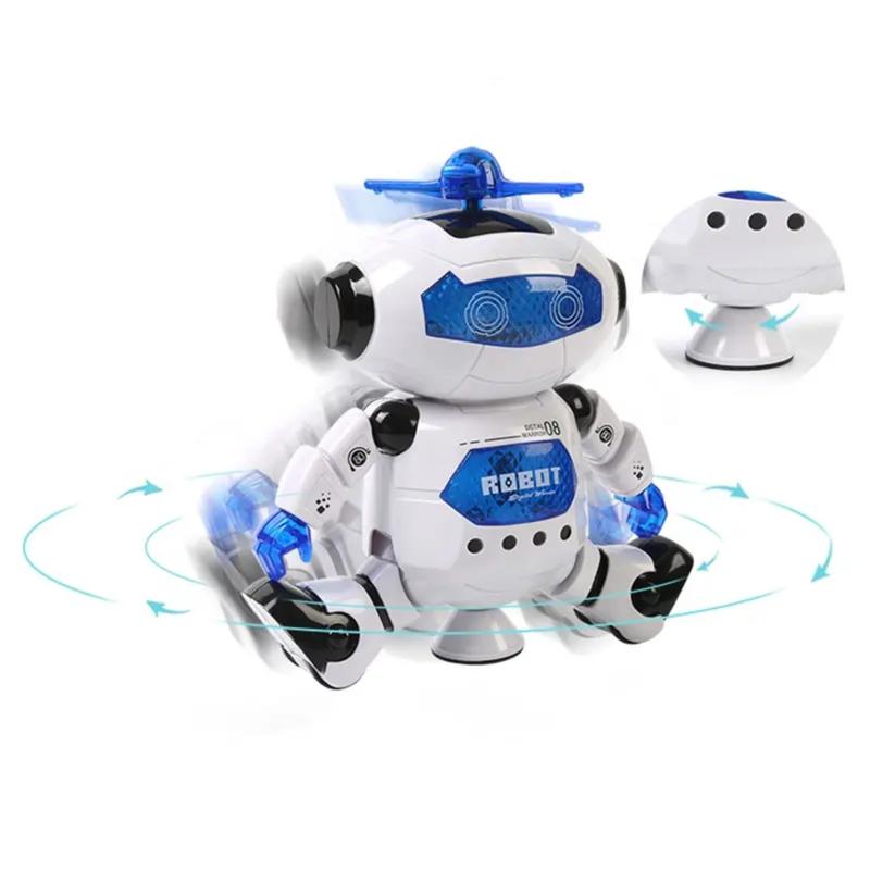 Musical Walking Dancing Robot Toy for Kids, Flashing Lights, 360° Body Spinning, Electronic Kids Toys, Perfect Gift for Xmas