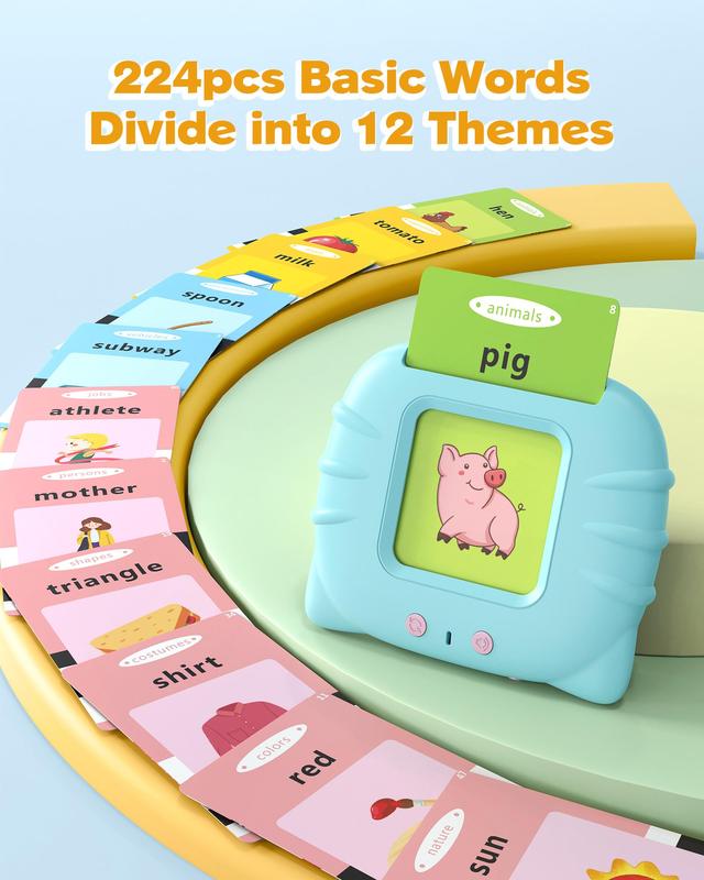 Language Learning Toys, Pocket Speech Toys, Montessori Toys with 224 Words, Children's Sensory Learning Educational Toys