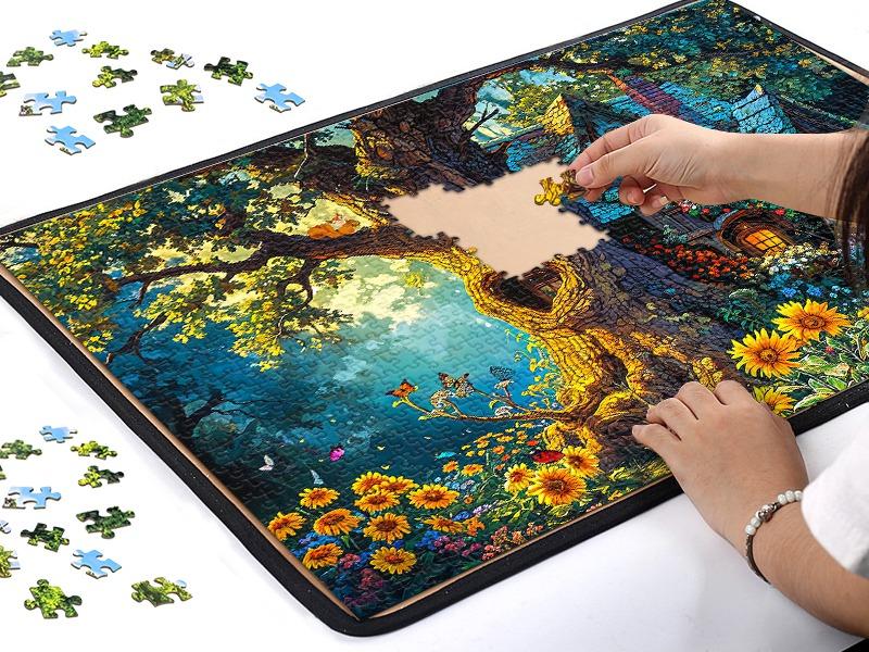 HUADADA 1000 Pieces Puzzles for Adults, Wonderful Tree House, Perfect for Home Decoration Holiday Vacation, Family Games, Grandparents Brainstorming