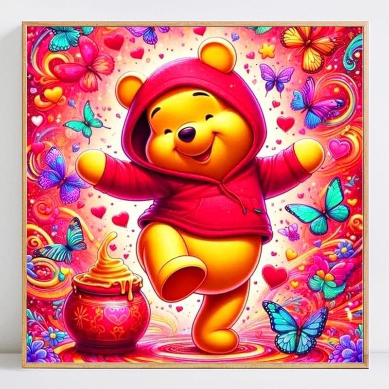 Cartoon Bear Pattern DIY Diamond Arts Colorful Painting Kit without Frame, DIY 5D Diamond Arts Colorful Painting for Home Wall Decor