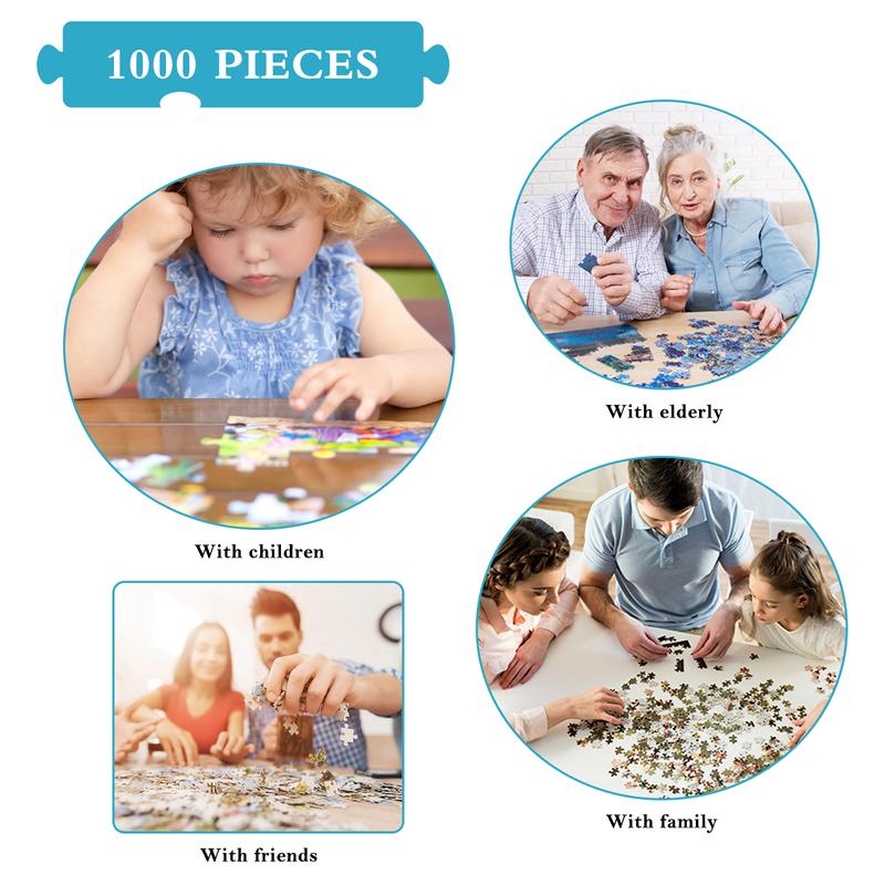 HUADADA 1000 Pieces Puzzles for Adults, Wonderful Tree House, Perfect for Home Decoration Holiday Vacation, Family Games, Grandparents Brainstorming