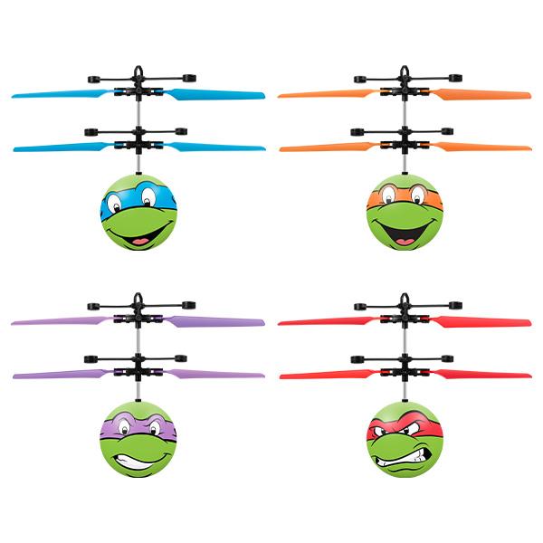 TMNT Teenage Mutant Ninja Turtles Leonardo Michaelangelo Raphael Donatello Motion Sensor Heli Ball Helicopter