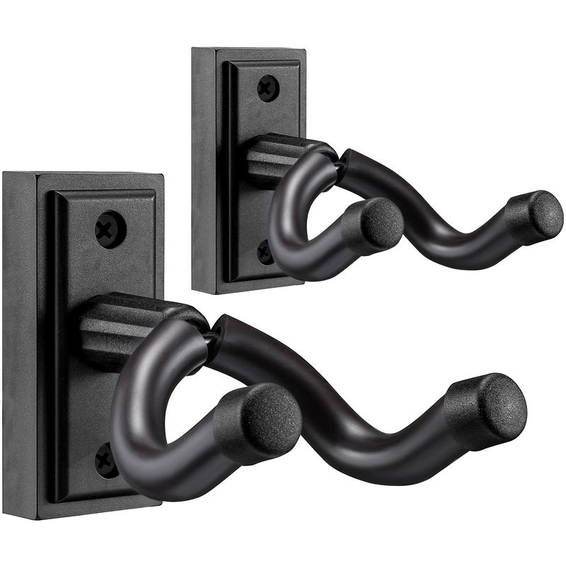 POGOLAB Guitar Wall Mount Hanger 2 Pack, Guitar Wall Hanger Holder Hook Bracket Stand, Guitar Hanger, Guitar Wall Mount, for Acoustic Electric Guitar Bass Ukulele Banjo Mandolin