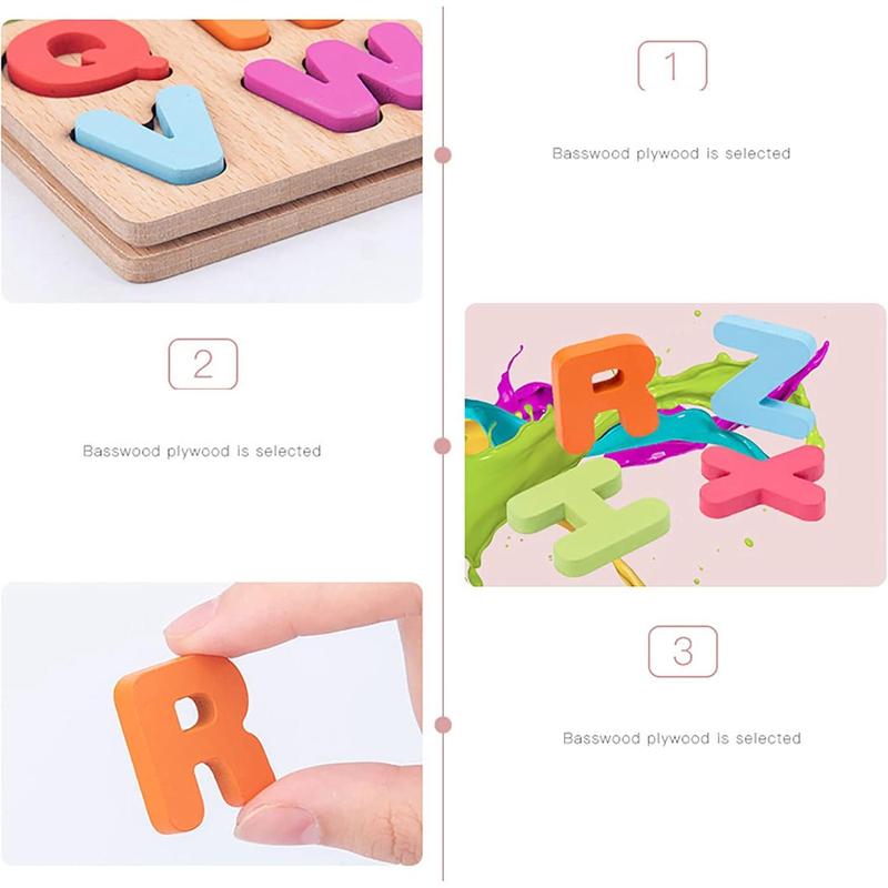 Wooden puzzles for kids, set of 2, alphabet shape puzzles for kids, wooden kids puzzles, wooden alphabet number shape puzzles for boys and girls