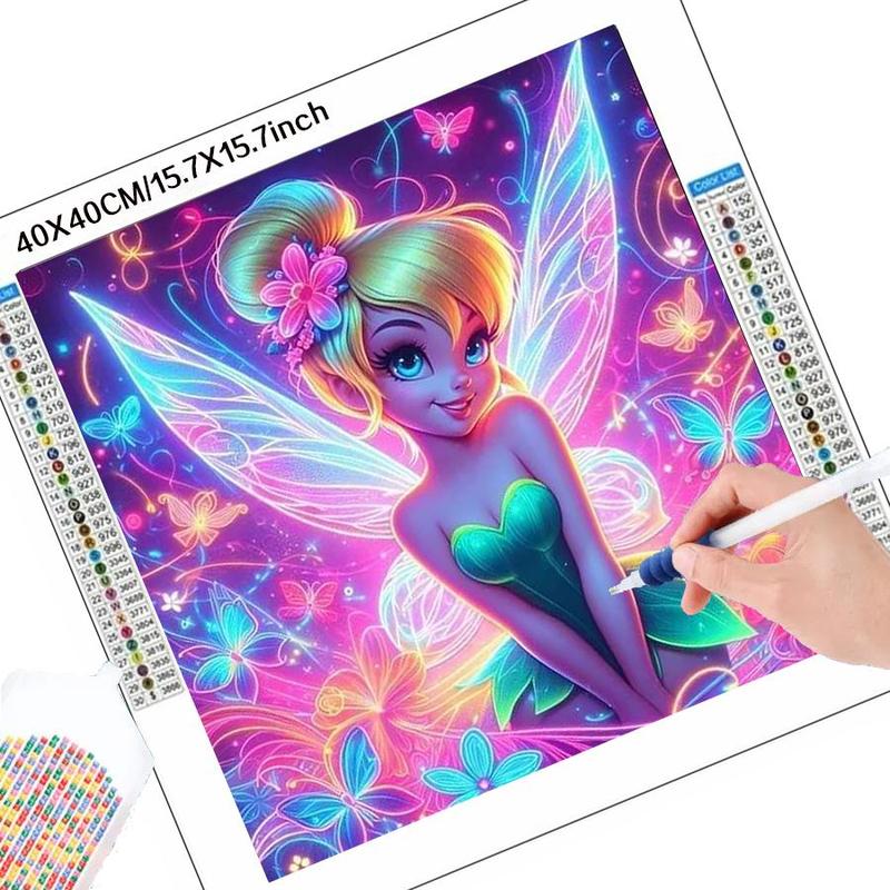 Cartoon Fairy Pattern DIY Diamond Arts Colorful Painting Kit without Frame, DIY 5D Diamond Arts Colorful Painting Kit, Wall Art Decor for Home