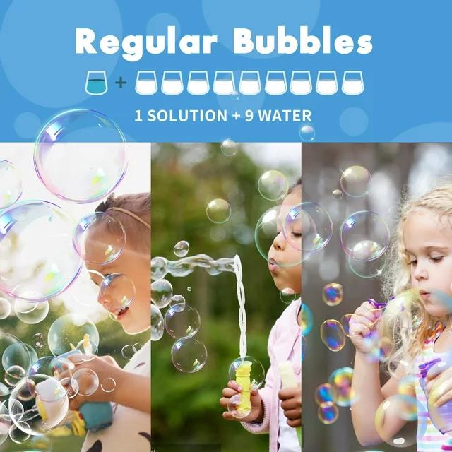 Bubble Concentrated Solution, 1 L  33.8 OZ Bubble Refill Solution Up to 2.5 Gallon for Kids Bubble Machine, Giant Bubble Wand, Bubble Gun Blower