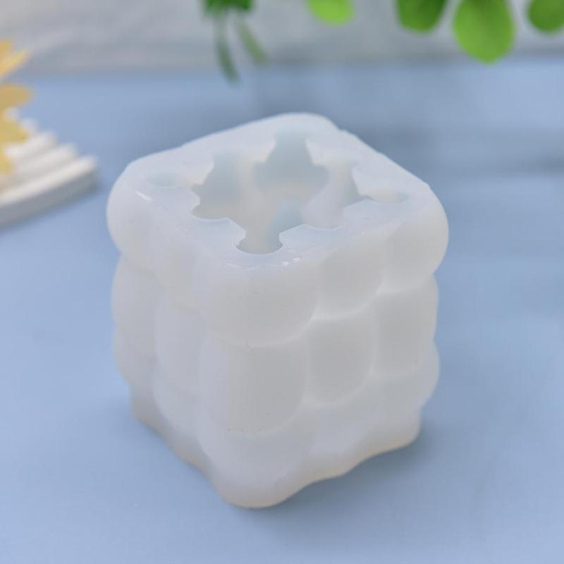 3D Rubik's Cube Shaped Candle Mold, Silicone Candle Mold, DIY Candle Making Mold for Home Decoration