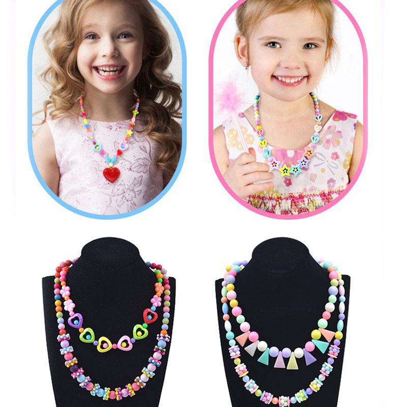 Colorful DIY Beaded Jewelry Making Kit, 1 Set Creative DIY Beaded, Educational Toy For Kids, Christmas Gift