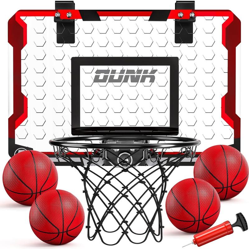 Indoor Basketball Hoop for Kids, Door Room Basketball Hoop,Mini Basketball Hoop with 4 Balls, Basketball Toys