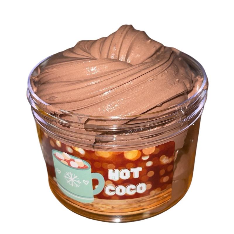 Hot Coco Slime DIY Butter Clay with Chocolatey Scent and Clay Marshmallow Pieces - 8oz