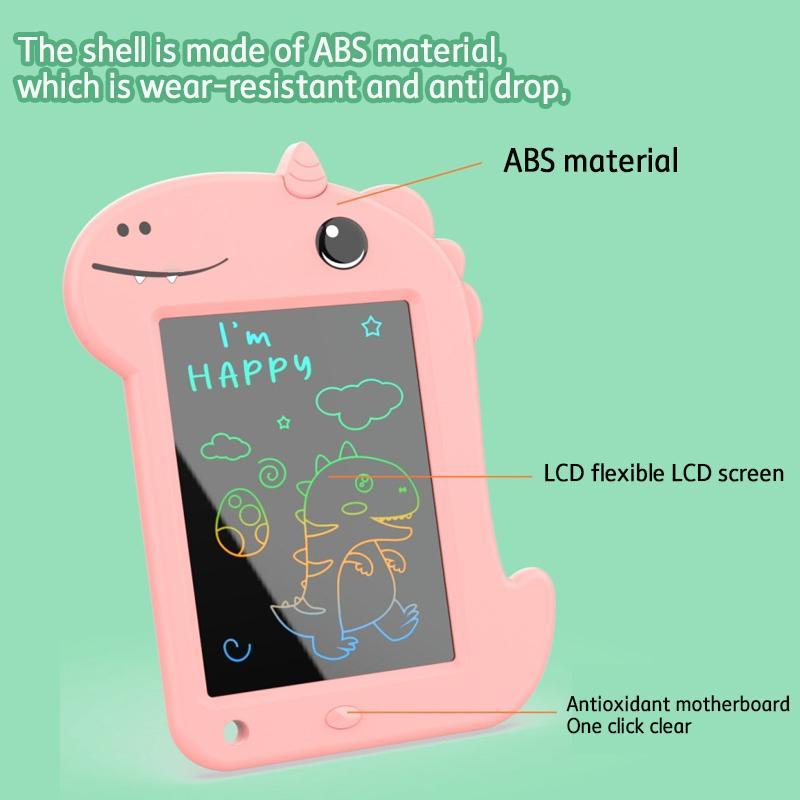 Dinosaur Design LCD Writing Tablet, 1 Count Cute Dinosaur Learning Writing Tablet, Parent-child Interactive Educational Toy for Kids