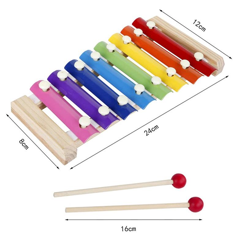 Children’s Xylophone, Best Holiday Birthday DIY Gift Ideas for Mini Musicians,, Wooden Xylophone Toys with Child Safety mallets, Children’s Educational Musical Toys