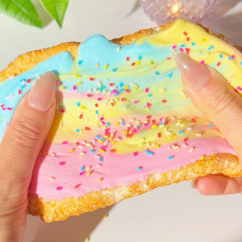 DIY Slime - Rainbow Toast • DIY Slime Kit • Slime Set • Slime Gift Set • Toast Slime • Crunchy Slime with Sprinkles