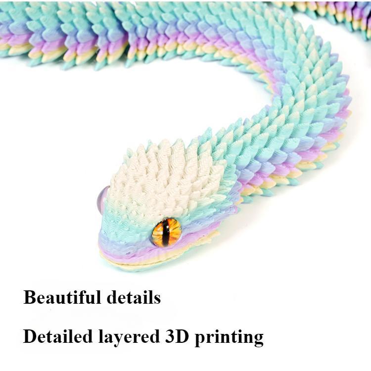 3D Printed Animals-Snake Viper,3D Printed Snake Toys 3D Printed Articulated Snake 3D Printed Animals Animal Model Ornaments Creative Funny Toy Festival Gift for Frends