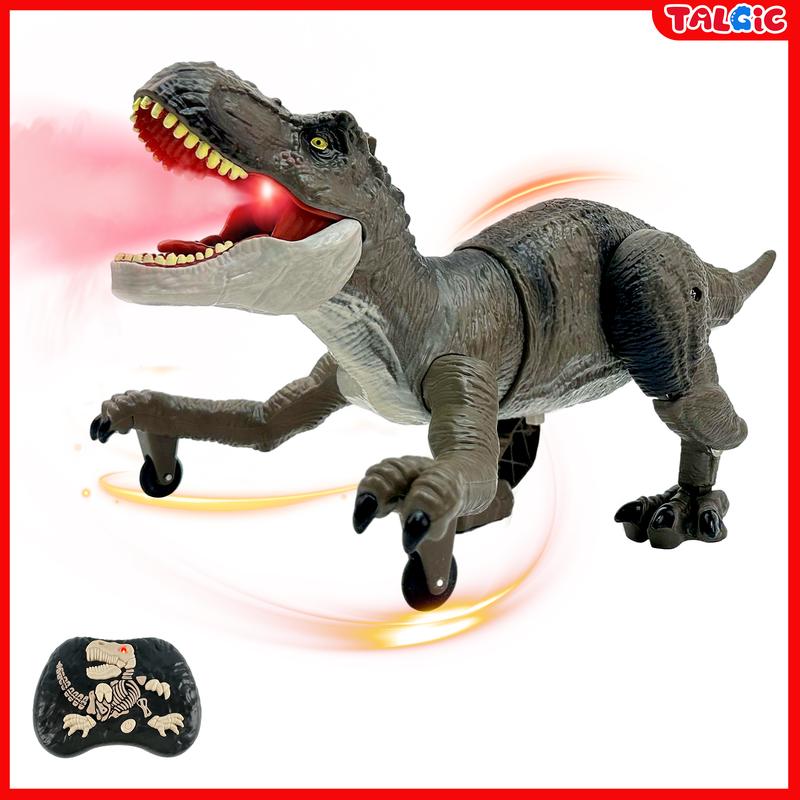 Remote Control Dinosaur Animal Toy, Spinosaurus and T-rex, swift movement & water spray, gift for boys