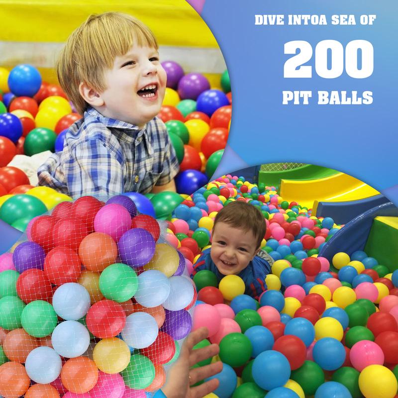 Ball Pit Balls 200 Count,8 Bright Colors 2.2 Inch