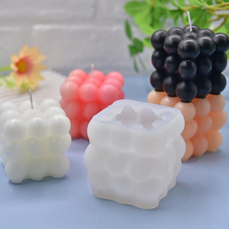 3D Rubik's Cube Shaped Candle Mold, Silicone Candle Mold, DIY Candle Making Mold for Home Decoration