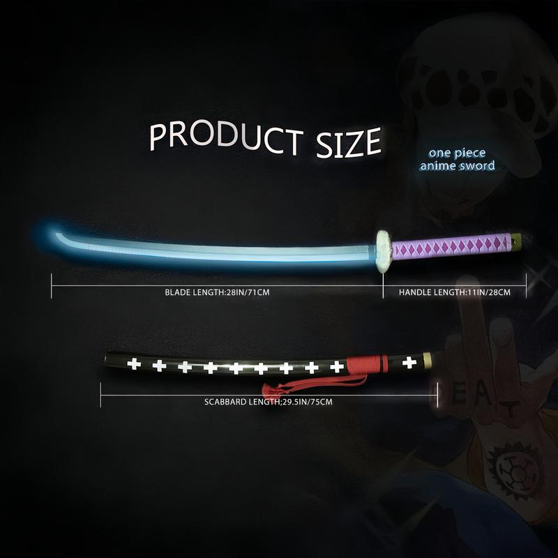 2.0 Upgraded Light Up One Piece Trafalgar D. Water Law Sword - 40 inches Plastic Anime cosplay prop