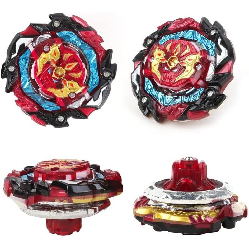 Bey Battling Gyro Launcher and Spinning Tops Set - Combat Game with 8 Burst Tops, 2 Launchers, and Grip for Ages 6 to 12+