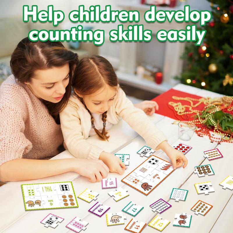 Number Puzzle Cards,Counting Toys,Math Manipulatives,Math Games,Puzzles,Matching Games, Learning Activities,Classroom Must Haves