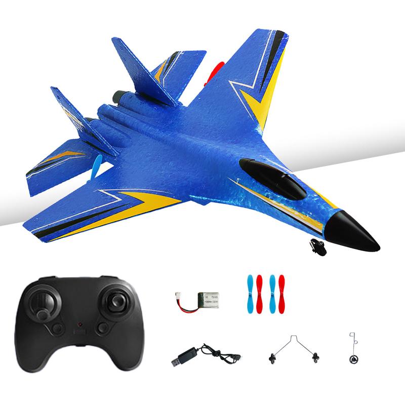 Su-Style Children's Foam Remote-Control Airplane - Amphibious Fixed-Wing Glider, Fighter Toy Model, Parent-Child Interactive Aircraft, Perfect Birthday or Children's Day Gift, Great for Boys and Girls, Dual-Channel Model.