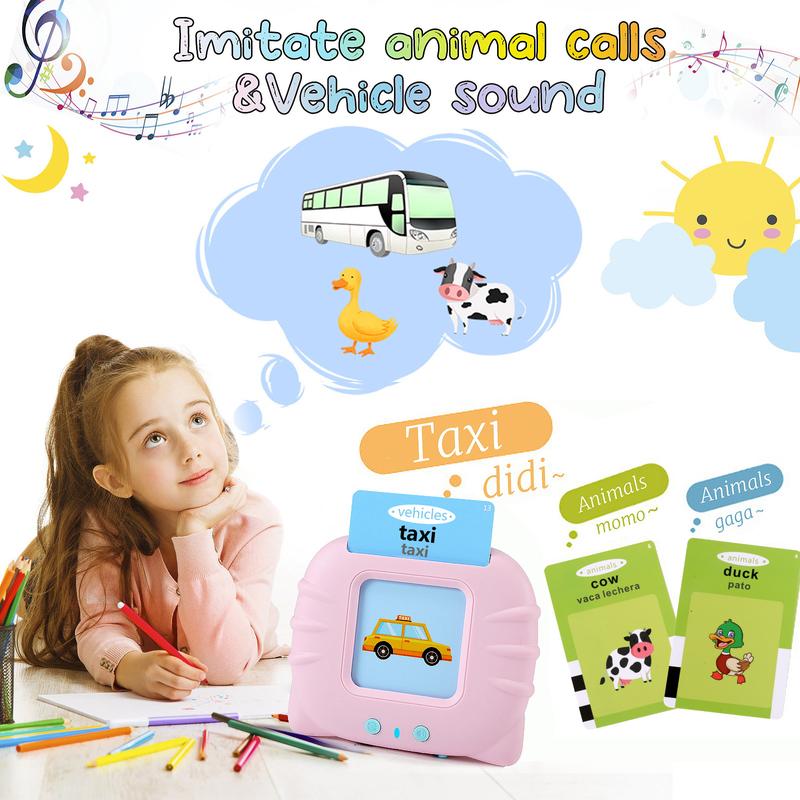 Bilingual English & Spanish Talking Flash Cards FREE TO FLY Toys Gifts: 385 Sight Words Montessori Toys Educational Learning Tools Spanish Learning